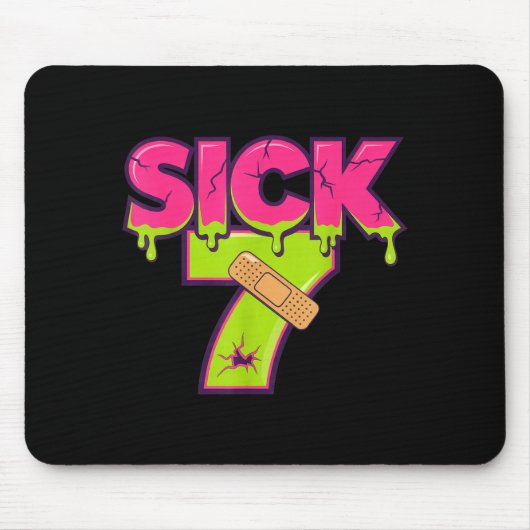 Sick Seven Meme Tee Six Seven Fun Wordplay Drip  マウスパッド (正面)