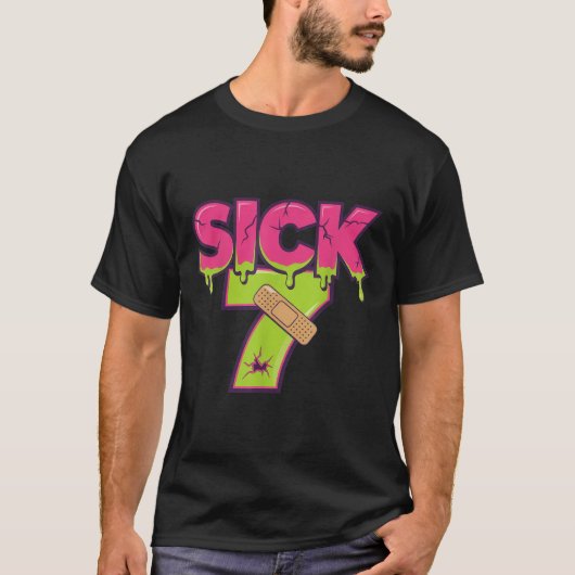Sick Seven Meme Tee Six Seven Fun Wordplay Drip _1 Tシャツ (正面)