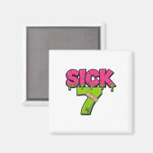Sick Seven Meme Tee Six Seven Fun Wordplay Drip _2 マグネット (正面/裏面)