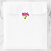 Sick Seven Meme Tee Six Seven Fun Wordplay Drip _2 ラウンドシール (バッグ)