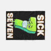 Sick Seven Meme Tee Six Seven Fun Wordplay Drip De フリースブランケット (正面(横))