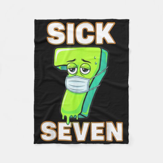 Sick Seven Meme Tee Six Seven Fun Wordplay Drip De フリースブランケット (正面)