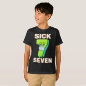 Sick Seven Meme Tee Six Seven Fun Wordplay Drip De Tシャツ (正面フル)