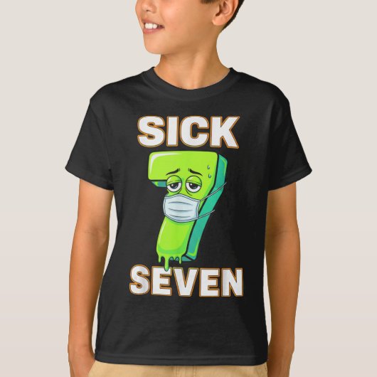 Sick Seven Meme Tee Six Seven Fun Wordplay Drip De Tシャツ (正面)