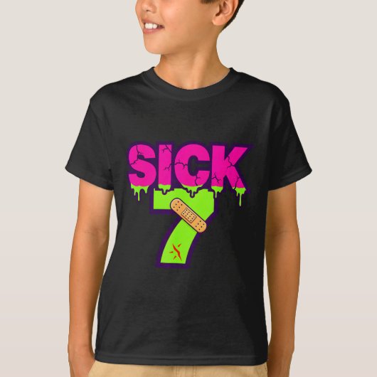 Sick Seven Meme Tee Six Seven Fun Wordplay Drip  Tシャツ (正面)