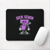 Sick Seven Meme Tee Six Seven Fun Wordplay Sick 7  マウスパッド (マウス)