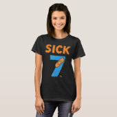 Sick Seven Meme Tee Six Seven Fun Wordplay  Tシャツ (正面フル)