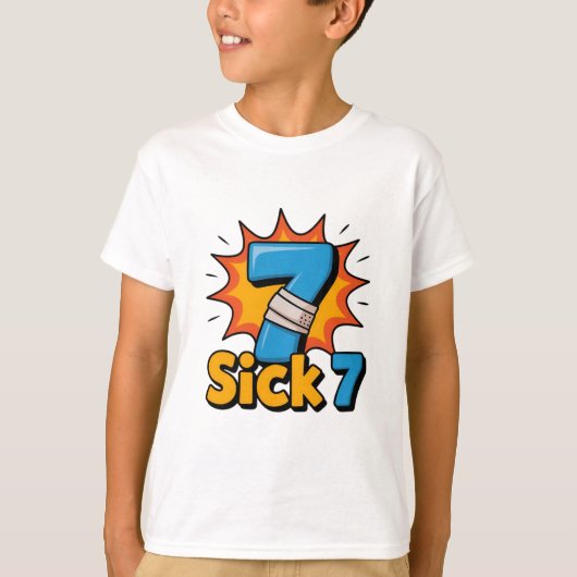 Sick Seven Meme Tee Six Seven Fun Wordplay  Tシャツ (正面)