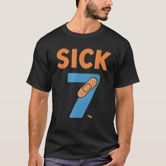 Sick Seven Meme Tee Six Seven Fun Wordplay Tシャツ (正面)