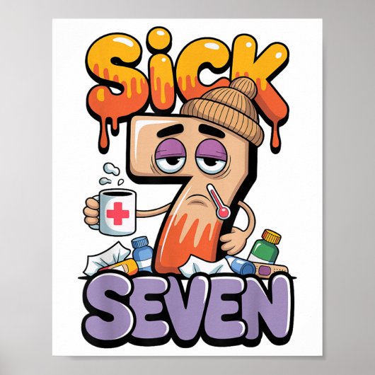 Sick Seven Six Seven 6 7 Funny 67 Gen Alpha Slang  ポスター (正面)