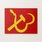Sickle And Hammer, Heart, Love, Communism ジグソーパズル (横)