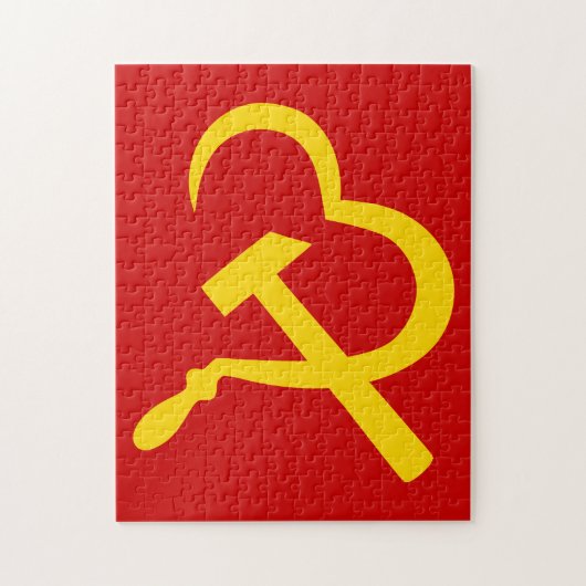 Sickle And Hammer, Heart, Love, Communism ジグソーパズル (縦)