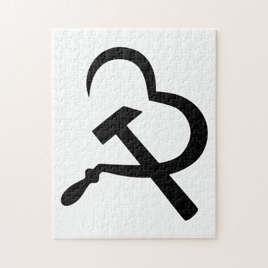 Sickle And Hammer, Heart, Love, Communism ジグソーパズル (縦)