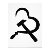 Sickle And Hammer, Heart, Love, Communism フォトプリント (正面)