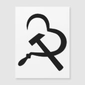 Sickle And Hammer, Heart, Love, Communism マグネット招待状 (正面)