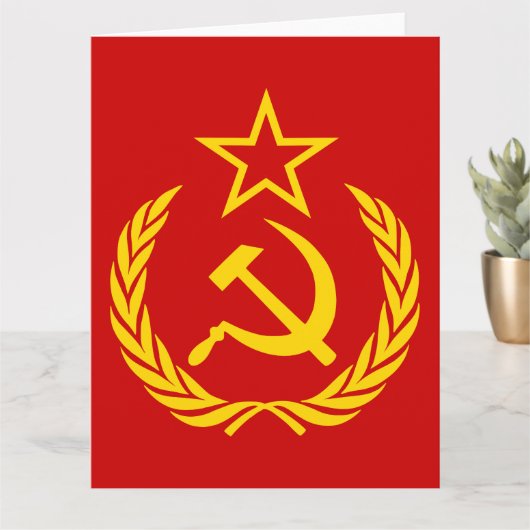 Sickle And Hammer, USSR, CCCP, Communism カード (小さな植物)