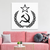 Sickle And Hammer, USSR, CCCP, Communism キャンバスプリント (インサイチュ (リビング))
