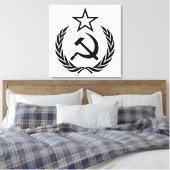 Sickle And Hammer, USSR, CCCP, Communism キャンバスプリント (インサイチュ (寝室))