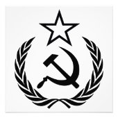Sickle And Hammer, USSR, CCCP, Communism フォトプリント (正面)