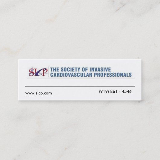 SICPの盛り土ブランクの名刺 スキニー名刺 (正面)