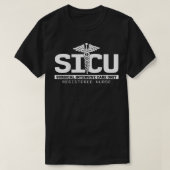 SICU登録ナース集約ユ気にニットRNスタッフ Tシャツ (デザイン正面)