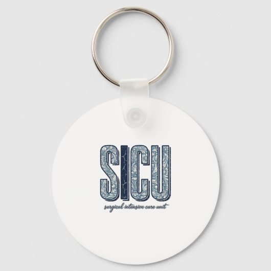SICU 外科集中治療室 ヴィンテージTシャツ デザイン キーホルダー (正面)