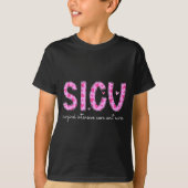 Sicu Nurse Heart Valentines Day Surgical Intensive Tシャツ (正面)