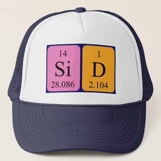 Sid定期テーブル名hat キャップ (正面)