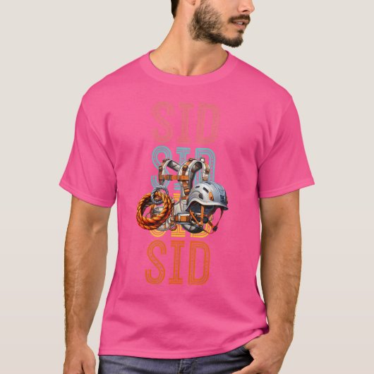 Sid オリジナル ロッククライミング 趣味人 tシャツ (正面)