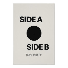 Side A - Side B - Vinyl - Poster ポスター