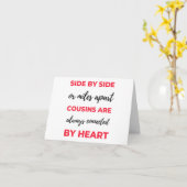 Side By Side Or Miles Apart Cousins Are Always 2 カード (黄色い花)