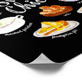 Side Chick,funny Thanksgiving Dishes Gift Tee Men  ポスター (角)