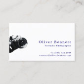 Side-cut Design Camera Photographer QR Code 名刺 (正面)