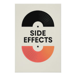 🎧 Side Effects – L'Affiche Vinyle Minimaliste ポスター