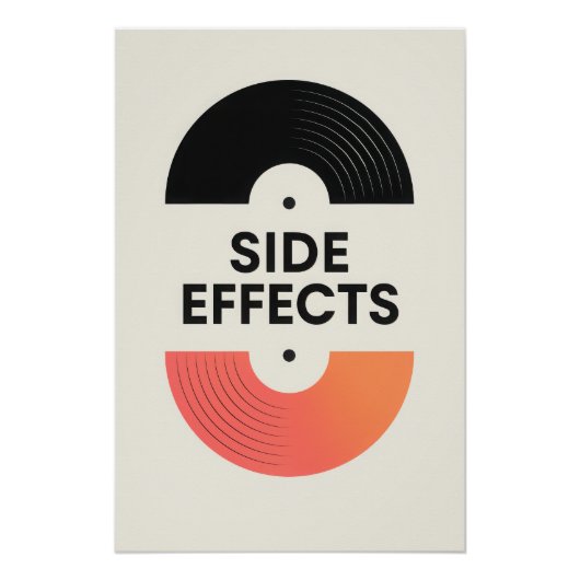 🎧 Side Effects – L'Affiche Vinyle Minimaliste ポスター (正面)