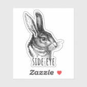 Side Eye Funny Bunny シール (シート)