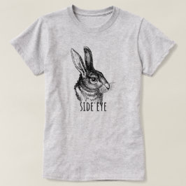 Side Eye Funny Bunny Tシャツ