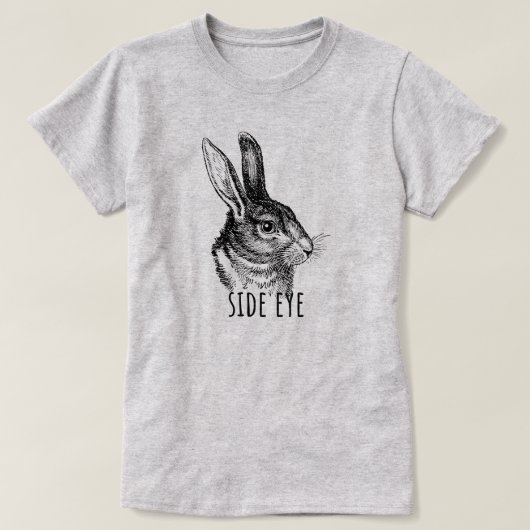 Side Eye Funny Bunny Tシャツ (デザイン正面)
