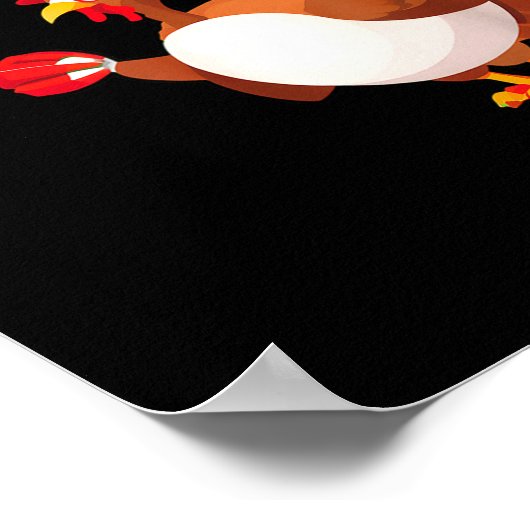 Side Eye Moo Turkey Funny Thanksgiving Autumn Fall ポスター (角)