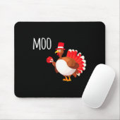 Side Eye Moo Turkey Funny Thanksgiving Autumn Fall マウスパッド (マウス)