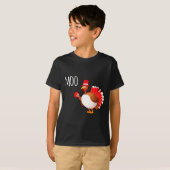Side Eye Moo Turkey Funny Thanksgiving Autumn Fall Tシャツ (正面フル)
