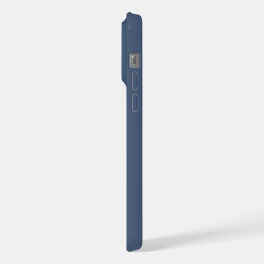 Side Monogram Name Blue & Pink Minimalist iPhoneケース (左側面)