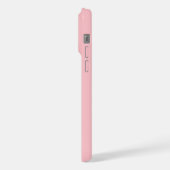 Side Monogram Name Pink Minimalist iPhoneケース (左側面)