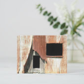 Side of the Barn Old建物ウィンドウ素朴写真 ポストカード (スタンド正面)