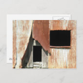 Side of the Barn Old建物ウィンドウ素朴写真 ポストカード (正面/裏面)