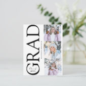 Side Typography Graduation 2026 3 Photo Party 出欠カード (スタンド正面)