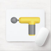Side view of yellow massage gun マウスパッド (マウス)