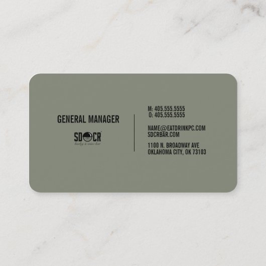 Sidecar – 一般管理者（携帯電話を使用） 名刺 (裏面)