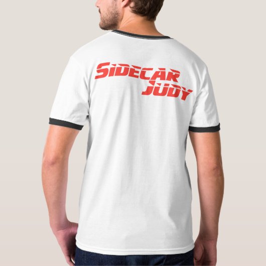 Sidecare Judyの男性Raglanの野球のTシャツ Tシャツ (裏面フル)