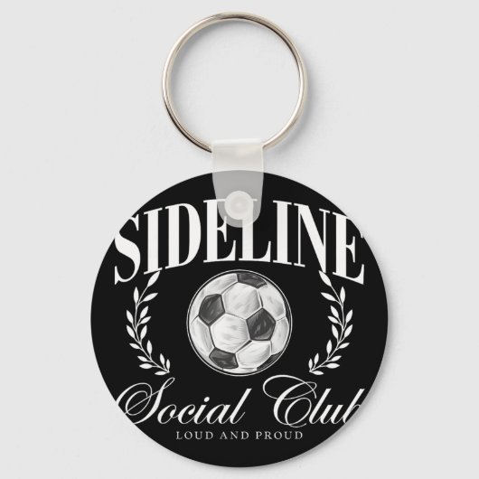 Sideline Social Club 大声援、キュートなサッカーM キーホルダー (正面)